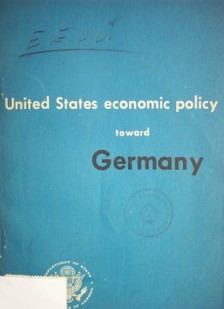 United States economic policy toward Germany