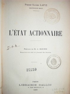 L´État actionnaire