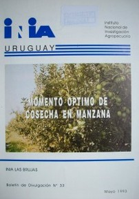 Momento optimo de cosecha de manzana