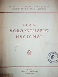 Plan agropecuario nacional