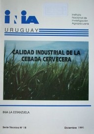 Calidad industrial de la cebada cervecera