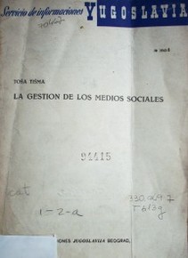 La gestión de los medios sociales