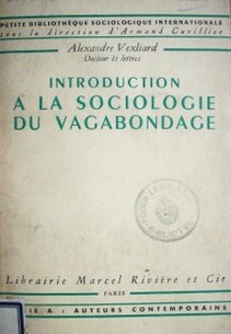 Introduction a la sociologie du vagabondance