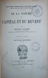 De la nature du capital et du revenu