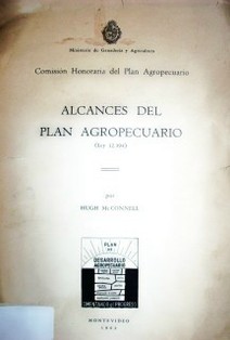 Alcance del plan agropecuario : (ley 12.394)