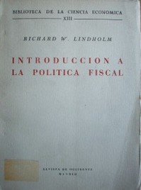 Introducci&oacute;n a la pol&iacute;tica fiscal