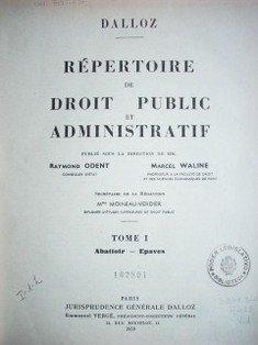 Répertoire de droit public et administratif