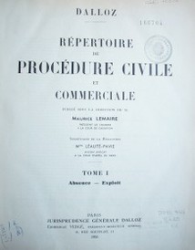 Répertoire de procédure civile et commerciale