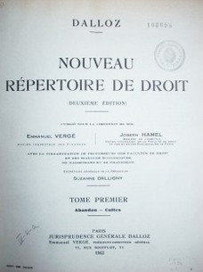 Nouveau répertoire de droit