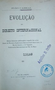 Evoluçao do direito internacional