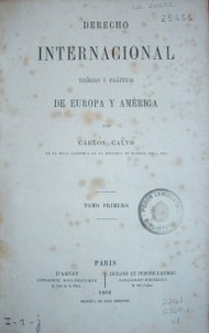 Derecho internacional teórico y práctico de Europa y América