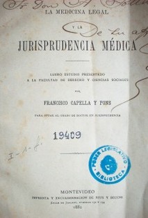 La medicina legal y la jurisprudencia médica