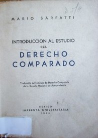 Introducción al estudio del Derecho Comparado