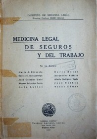 Medicina legal de seguros y del trabajo