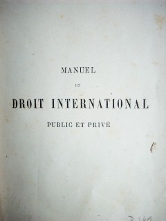 Manuel de droit international public et privé