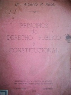 Principios de derecho público y constitucional