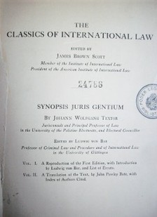 Synopsis juris gentium
