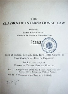 Iuris et iudicii fecialis, sive, iuris inter gentes, et quaestionum de eodem explicatio