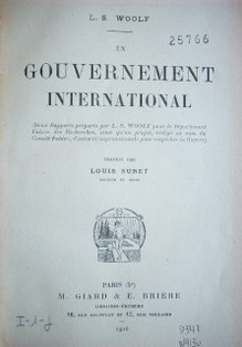 Un gouvernement international