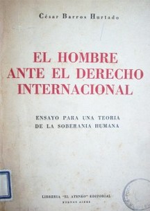 El hombre ante el derecho internacional