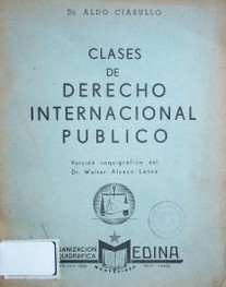 Clases de Derecho Internacional Público