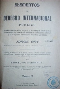 Elementos de Derecho Internacional Público