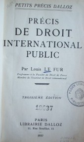 Précis de droit international public