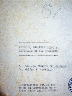 Efectos, interpretación y extinción de los tratados