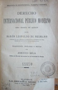 Derecho internacional público moderno