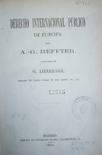 Derecho Internacional Público de Europa