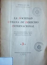 La Sociedad Cubana de Derecho Internacional