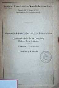 Declaración  de los derechos y deberes de las naciones