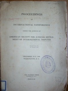 Proceedings of International Conference