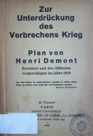 Zur underdrückung des verbrechens krieg