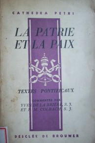 La patrie et la paix