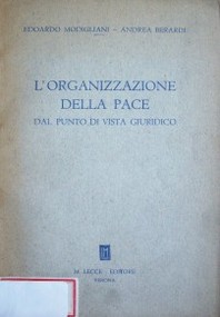 L'Organizzazione della Pace dal punto di vista giuridico