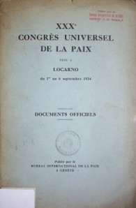 Congrès Universel de la Paix (30º)