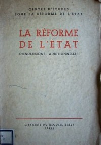 La réforme de l'état