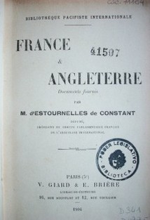 France & Anglaterre : documents fournis