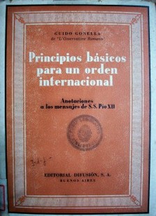 Principios básicos para un orden internacional