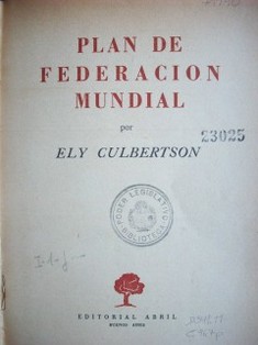 Plan de federación mundial