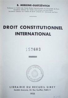 Droit constitutionnel international