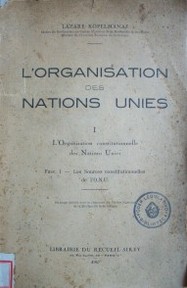 L'organisation des Nations Unies