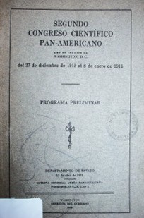 Segundo congreso científico panamericano