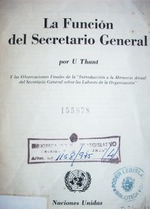 La Función del Secretario General