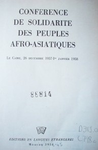 Conference de solidarite des peuples Afro-Asiatiques