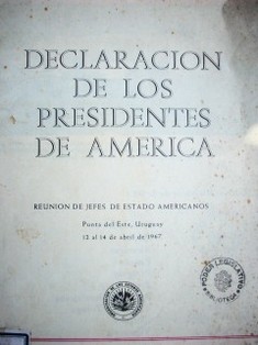 Declaración de los Presidentes de América