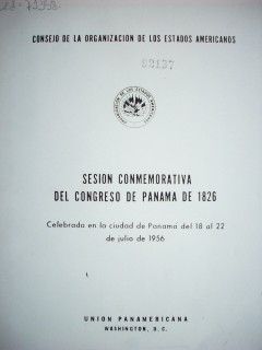 Sesión conmemorativa del Congreso de Panamá de 1826