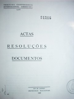 Actas, resoluçoes, documentos