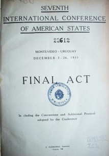 Seventh international conference of American States : final act